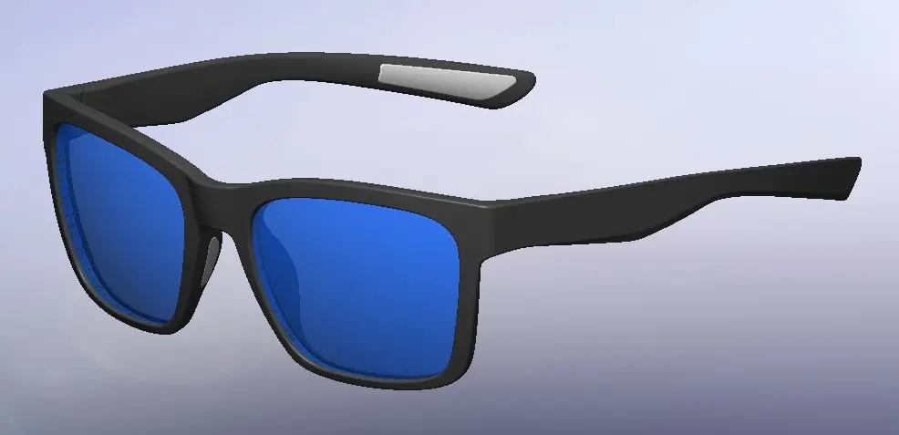CAD drawing of eyewear frames