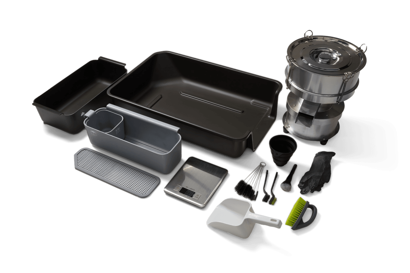 Formlab's Fuse Depowdering Kit, a manual solution to depowder your SLS parts.