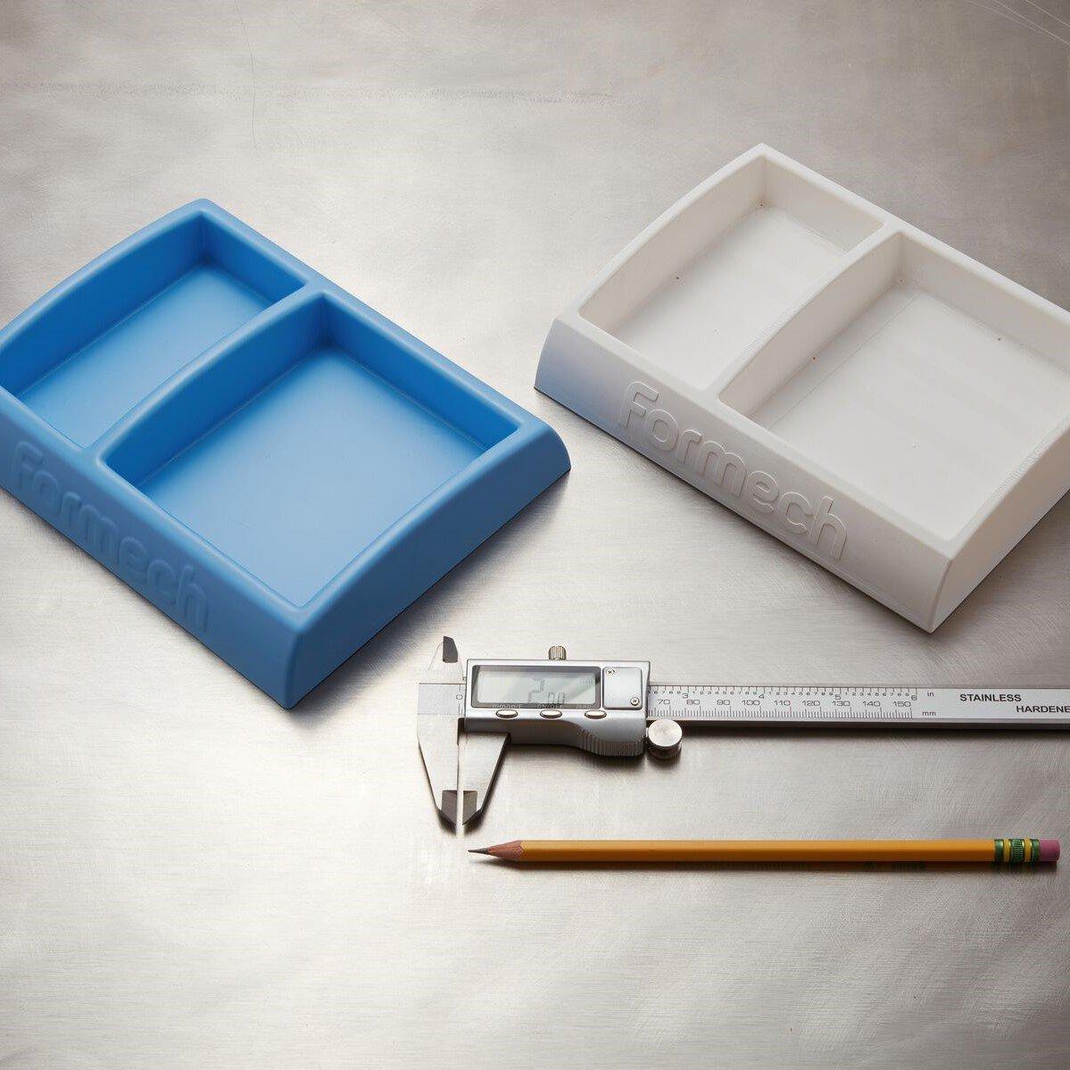 Formech thermoforming 3D printed mold with thermoformed part