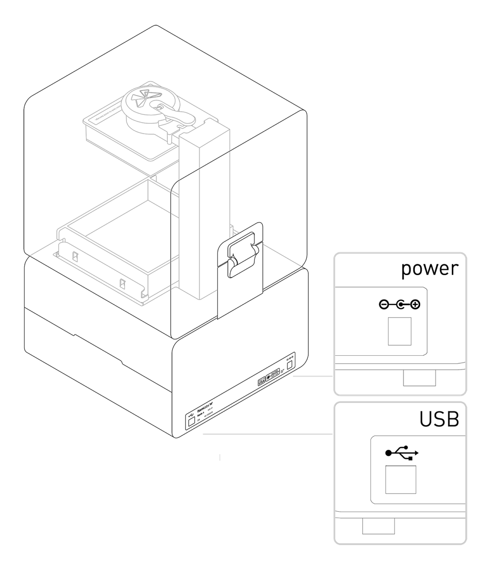 Connecting the printer to power