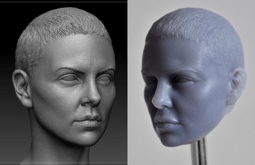 Finely detailed sculpts in ZBrush are rendered with precision by the Form 2.